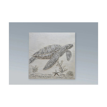 35x35 White Turtle Wall Plq 35207-11