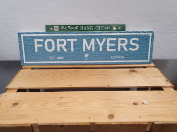 FORT MYERS 24 X 6 TEAL SIGN 77242-FMY-63