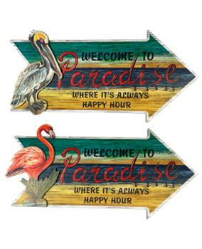 ASST WELCOME TO PARADISE SIGN BV886-52
