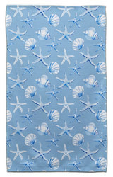 White and Lt Blue Shells Eco-Friendly Towel CJ13-157-
