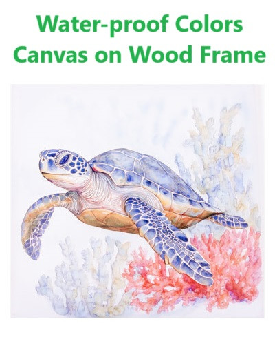 ASST TURTLE CANVAS W-9933-105