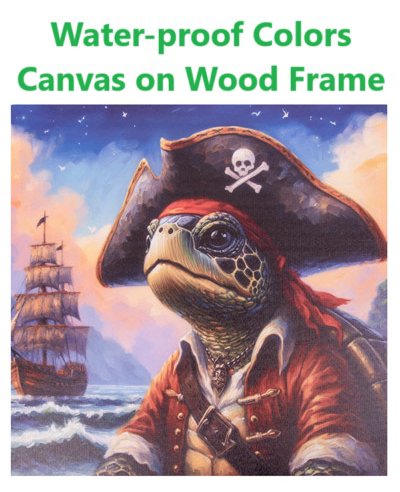 ASST TURTLE CANVAS W-9957-105