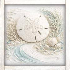 24x24 Sand Dollar Ocean Scene A-24-612-112