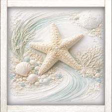 24x24 Starfish Ocean Scene A-24-615-112