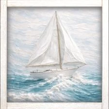 24x24 Sailboat on Waves A-24-617-112