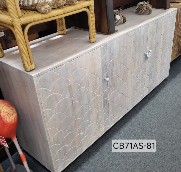 WHITE 3 DOOR 71 INCH CABINET CB71AS -81