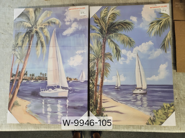 AST BOATS BEACH CANVAS  W-9946-105