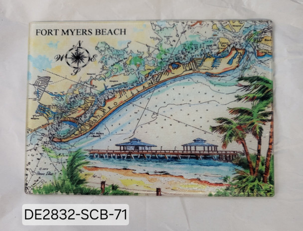 FT.MYERS BEACH CHART CUTTING BOARD SM DE2832-SCB-71
