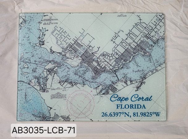 CAPE CORAL NAUTICAL CUTTING BOARDLG AB3035-LCB-71