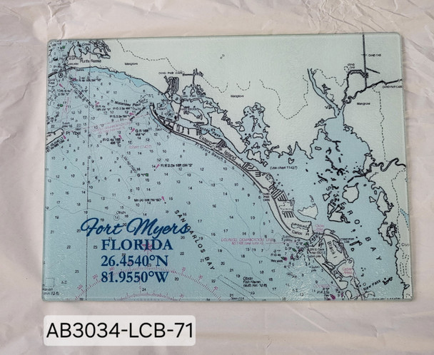 FT.MYERS NAUTICAL CUTTING BOARD SM AB3034-SCB-71