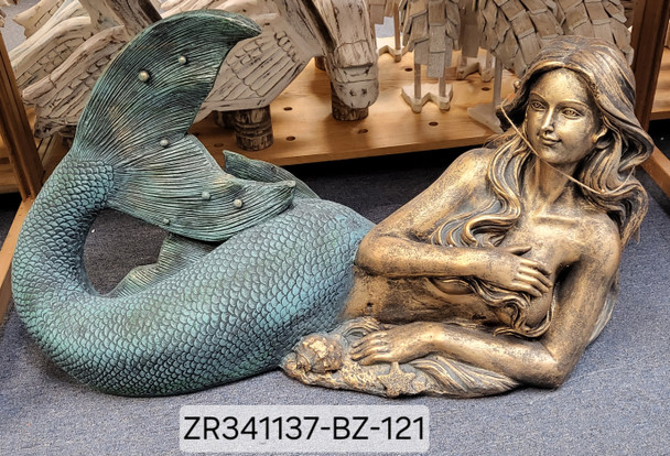 37" TALL MERMAID LAYING ZR341137-BZ-121