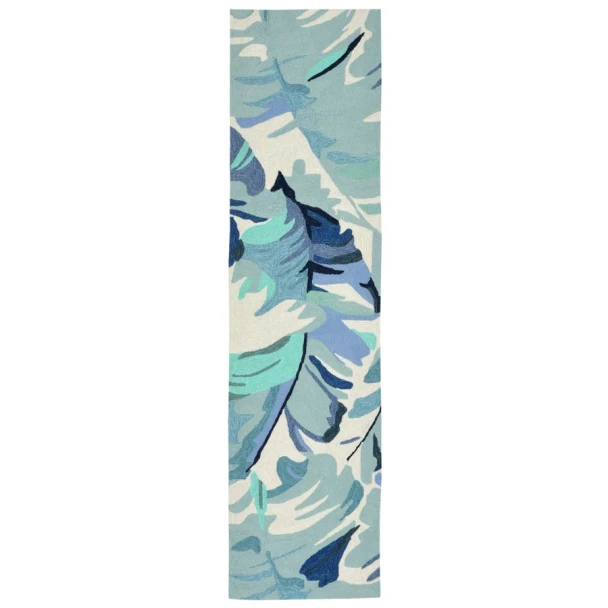 Palm Leaf Blue Runner 1668-03-Run-80