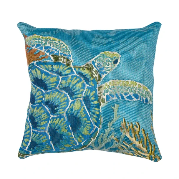 SEATURTLE GARDEN PILLOW 9581-04-P-80