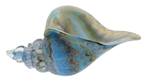 Blue & Brown Glass Shell G1032-53