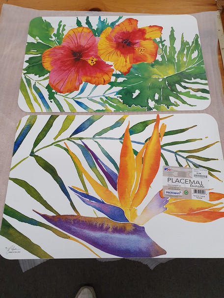 Tropical Paradise Placemats - Set of 6 - Double Sided 49544-91