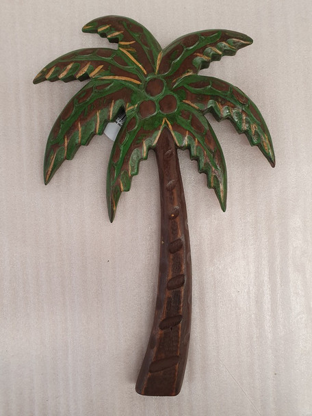 Wood Palm Tree Plaque - Left 20716-2