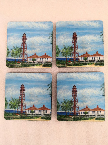 Sanibel Lighthouse Coasters - Set of 4 CT838-50
