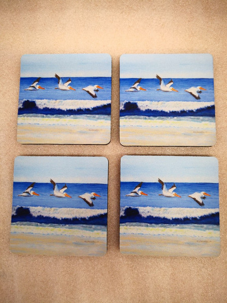 Skimming the Surf Coasters - Set of 4 CT1076-50