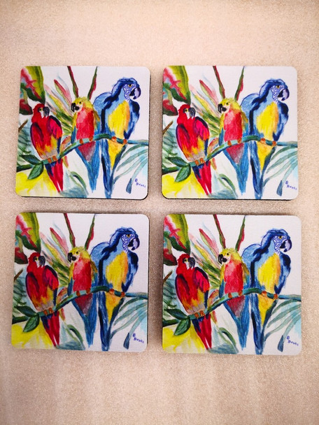 Parrot Family Coasters - Set of 4 CT217-50