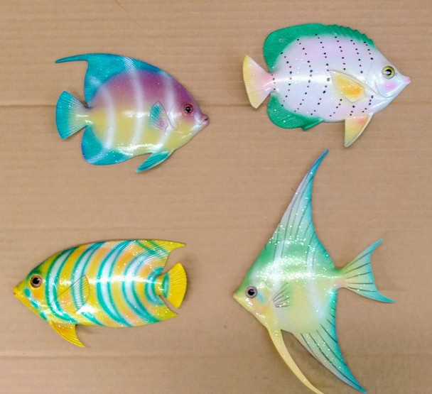 Glitter Tropical Fish Wall Plaque - 6tfwg-65   each