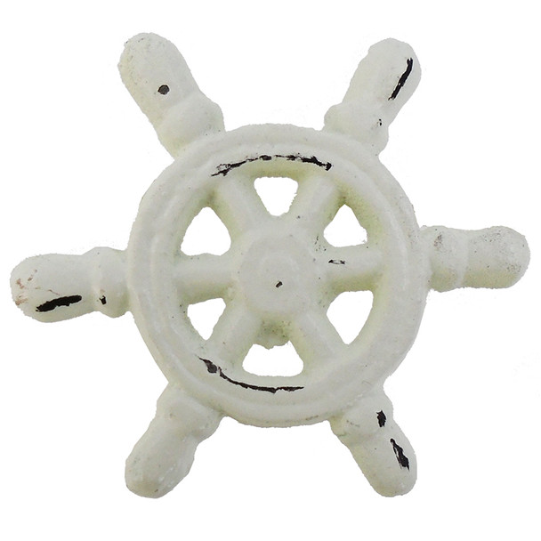 White Shipwheel Drawer Pull - Set of 8 70466-2