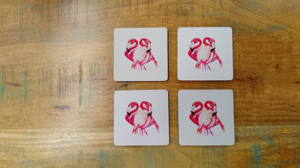 Two Flamingos Coasters - Set of 4 CT384-50