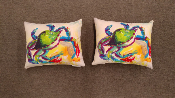 Teal Crab Pillow - set of 2 NC267-50