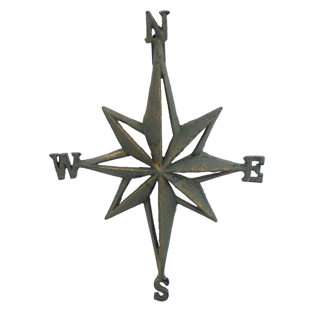 14" CAST IRON COMPASS STAR PLAQ 71912