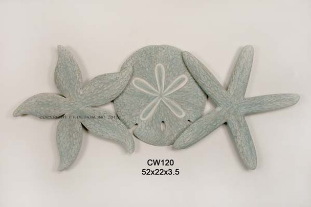 Sand Dollar/Starfish Aqua CW120-10