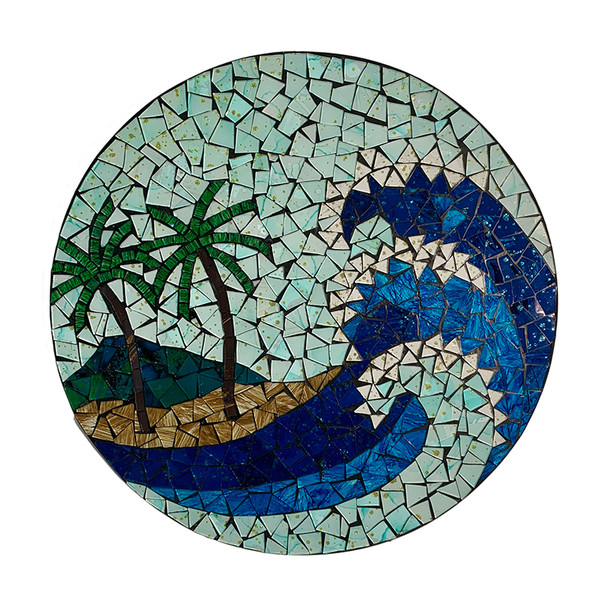 15-3/4" MOSAIC WAVE WALL PLAQUE 22510-2