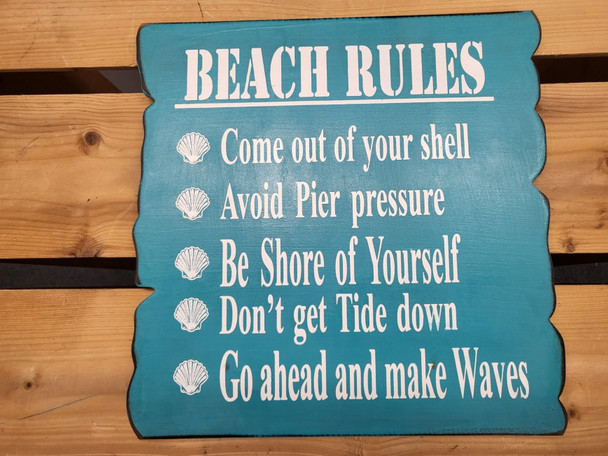 BEACH RULES SIGN WH-1146-79