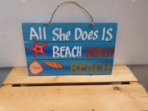 Beach Pallet Sign N-1233-BEACH-37