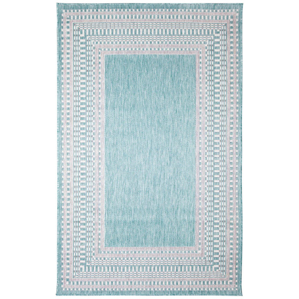 Etched Border Aqua 8228-04-5x7-80