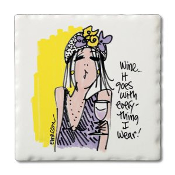 Tile Coaster-Wine with Everythi 67474-91