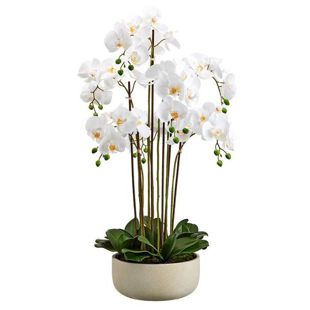 39" White Orchid in Pot LFO436-WH-30