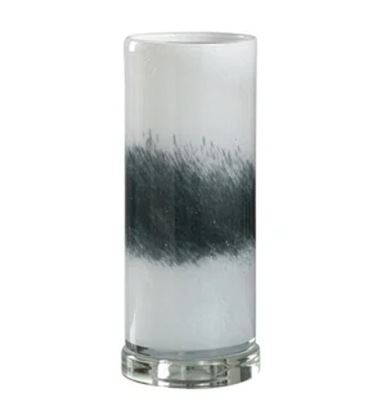 WHITE & BLUE GLASS LAMP LC10239D-55