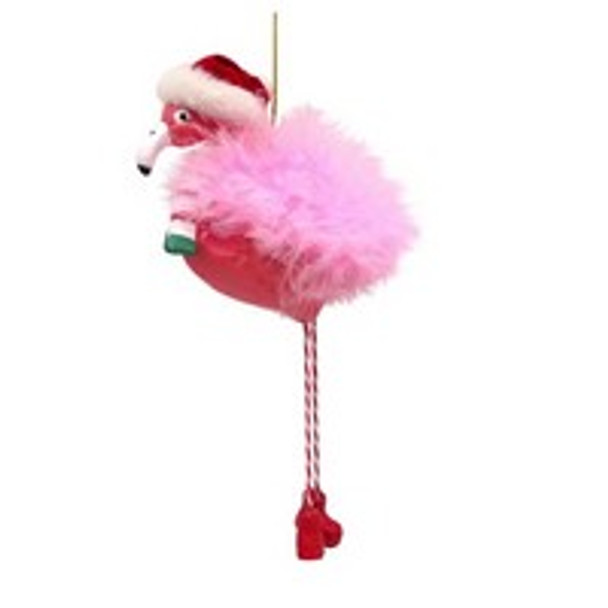FEATHER FLAMINGO ORN XMS36014-4