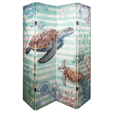 Sea Turtle Screen W-9568B-105 - Curious Cargo Home Decor
