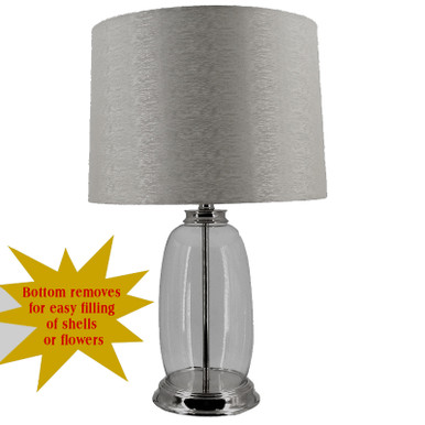Silver/Glass Lamp 69894-2 - Curious Cargo Home Decor