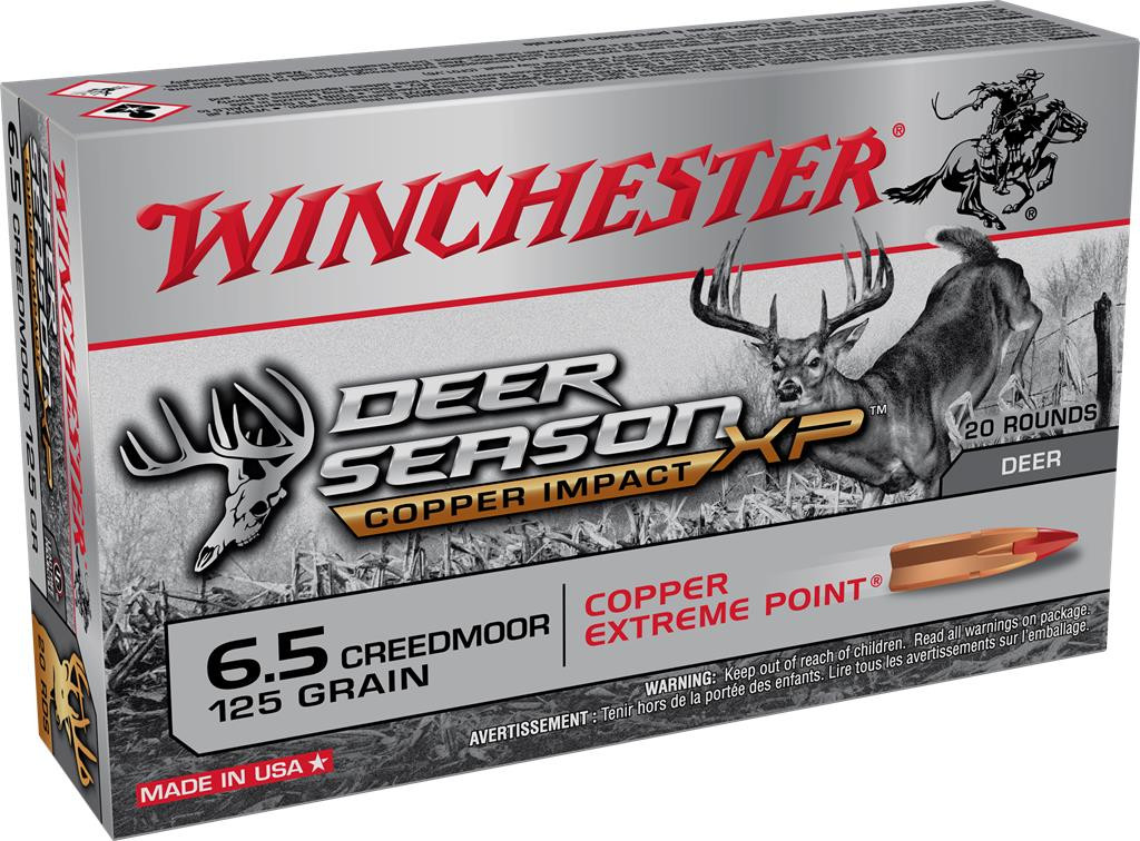 Winchester Ammo X65DSLF Deer Season XP Copper Impact 6.5 Creedmoor 125