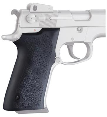 Hogue Rubber Bantam Grip For S&W K & L Frame Round Butt – Black, Shock Absorbing (62000)