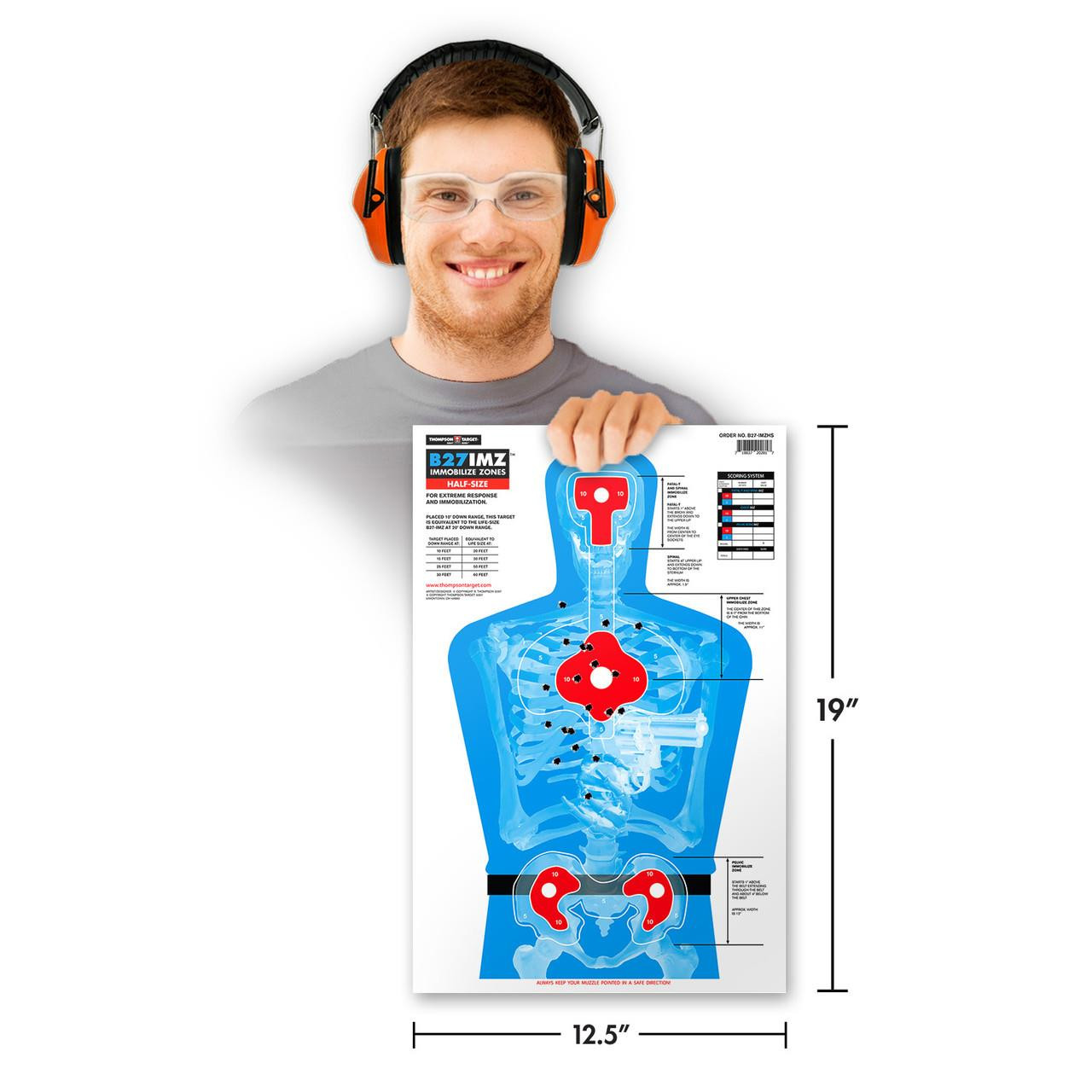 Thompson Target B27-IMZ Half-Size 12.5