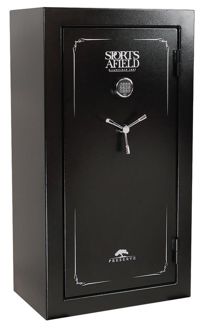 Sports Afield SECSA5932P Preserve SA5932P Keypad/Key Entry Black Textured Steel Holds 32 + 6 59" H x 32" W  x 20" D Fireproof- Yes - 813204021319 Sports Afield SECSA5932P Preserve SA5932P Keypad/Key Entry Black Textured Steel Holds 32 + 6 59" H x 32" W  x 20" D Fireproof- Yes - 813204021319