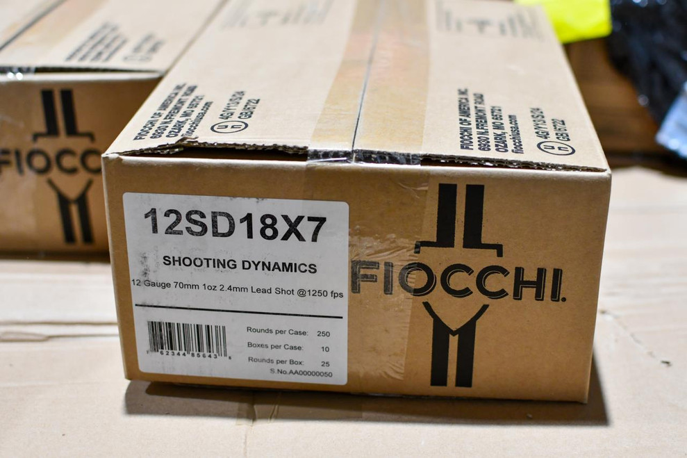 Fiocchi Shooting Dynamics 12 Gauge 1 1/8oz 2.75in 7 1/2 Shot 1250 FPS Shotgun Ammunition 12SD18X7 250 Case - 762344856438