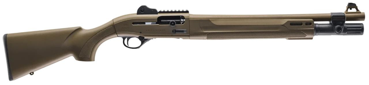 Beretta USA J131M2TT18F 1301 Mod 2 Tactical 12 Gauge 3" 7+1 18.50", FDE, Synthetic Furniture with M-Lok Forend, Ghost Ring Sight, Optics Mount, Pro-Lifter Port, Oversized Controls, Semi-Flat Tac Trigg