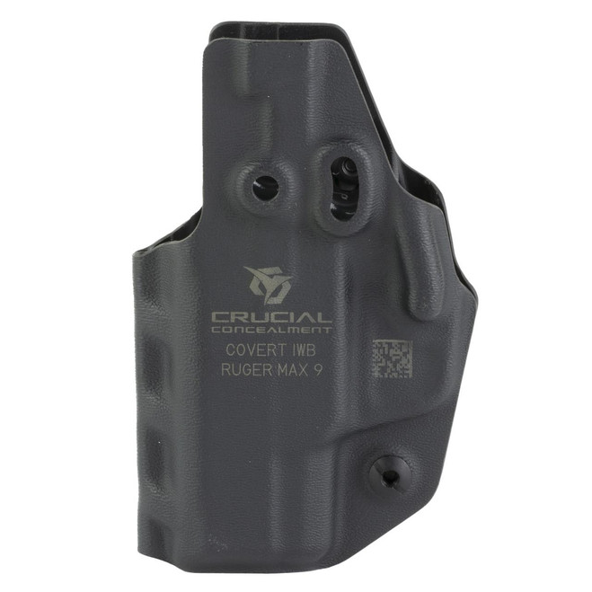 Crucial Concealment, Covert IWB, Inside Waistband Holster, Ambidextrous ,Kydex, Black, Fits Ruger Max-9 - 810015552056