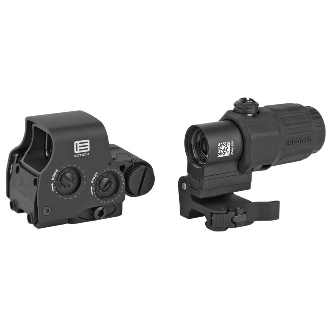 Model HHS II with EXPS-2 Holographic Weapon Sight with Two 1MOA Aiming Dots and G33 Magnifier with Switch-To-Side Mount Black - 672294570301
