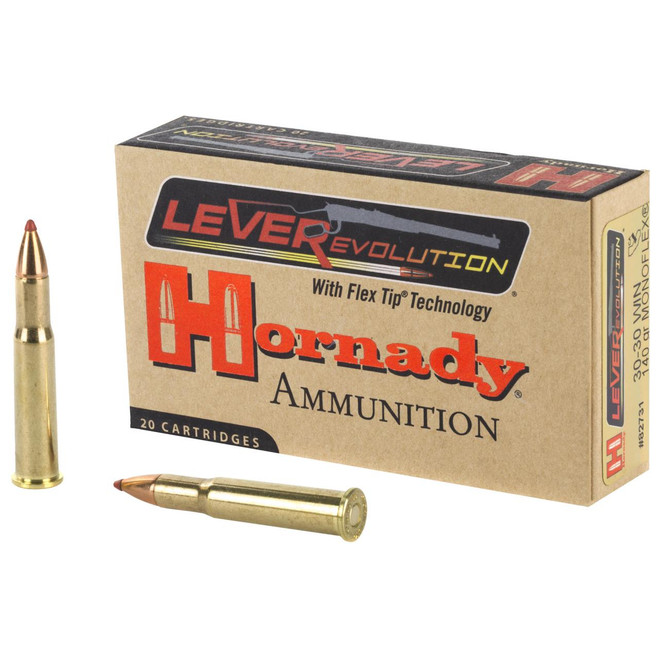 Hornady LEVERevolution .30-30 Winchester 140 Grain Monoflex 20 Box - 090255827316 Hornady LEVERevolution .30-30 Winchester 140 Grain Monoflex 20 Box - 090255827316