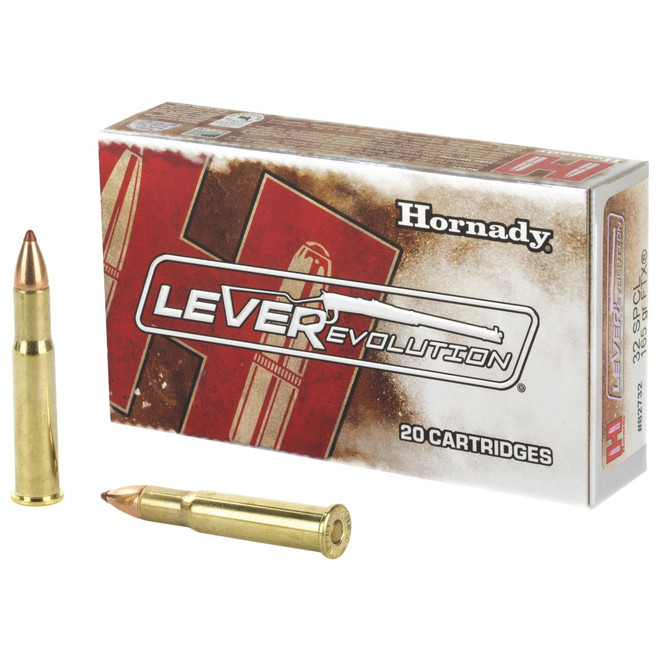 Hornady LEVERevolution .32 Special 165 Grain Flex Tip Expanding 20 Box - 090255827323 Hornady LEVERevolution .32 Special 165 Grain Flex Tip Expanding 20 Box - 090255827323