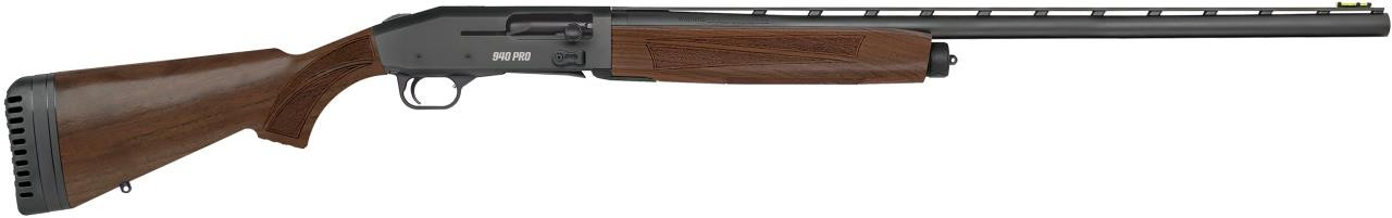 Mossberg 85154 940 Pro Field 12 Gauge 28" 3" 4+1, Matte Blued Barrel/Rec with Engraving, Walnut Furniture, Fiber Optic Sight, Enhanced Internal Parts Kit, 3 Chokes Included - 015813851541